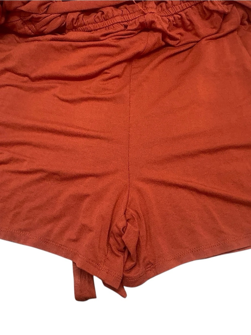 EST 1946 Terracotta Ruffle Off-The-Shoulder Romper - Boho Chic - Picture 11 of 11